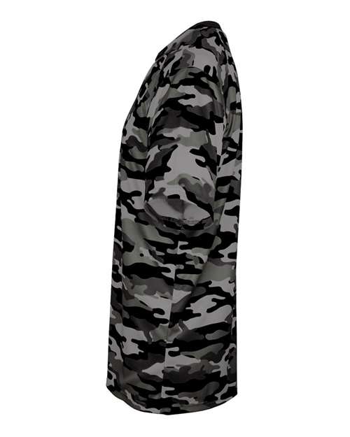 Badger 2181 Youth Camo T-Shirt - Black - side