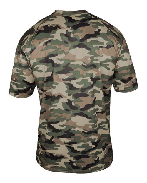 Badger 2181 Youth Camo T-Shirt - OD Green - back