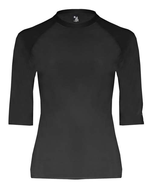 Badger 4627 Men's Pro-Compression Half Sleeve T-Shirt - Black - front