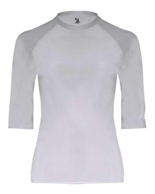 Badger 4627 Men's Pro-Compression Half Sleeve T-Shirt - Silver - front