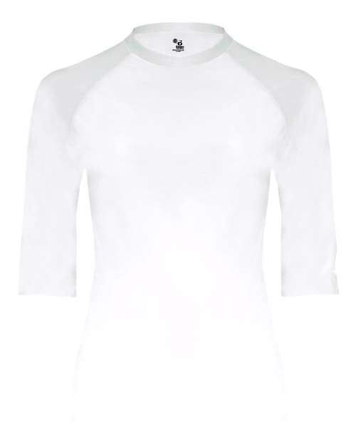 Badger 4627 Men's Pro-Compression Half Sleeve T-Shirt - White - front