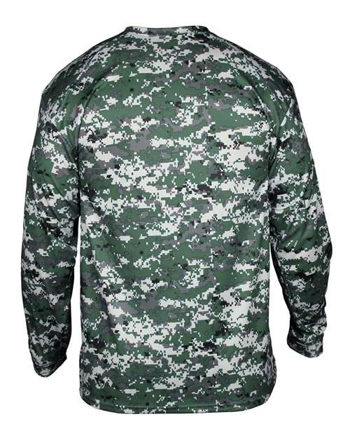 Badger 2184 Youth Digital Camo Long Sleeve T-Shirt - Forest Digital - back