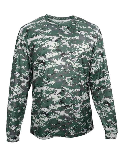 Badger 2184 Youth Digital Camo Long Sleeve T-Shirt - Forest Digital - front