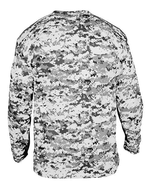 Badger 2184 Youth Digital Camo Long Sleeve T-Shirt - White Digital - back