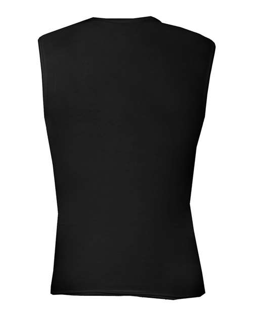 Badger 4631 Men's Pro-Compression Sleeveless T-Shirt - Black - back