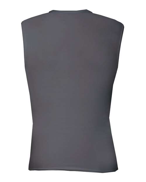 Badger 4631 Men's Pro-Compression Sleeveless T-Shirt - Graphite - back