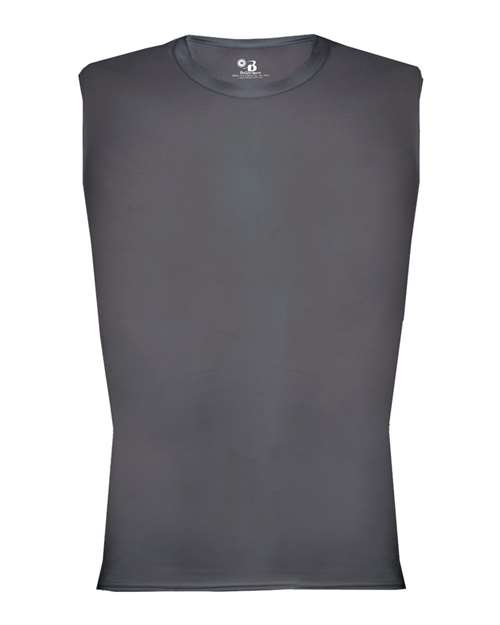 Badger 4631 Men's Pro-Compression Sleeveless T-Shirt - Graphite - front