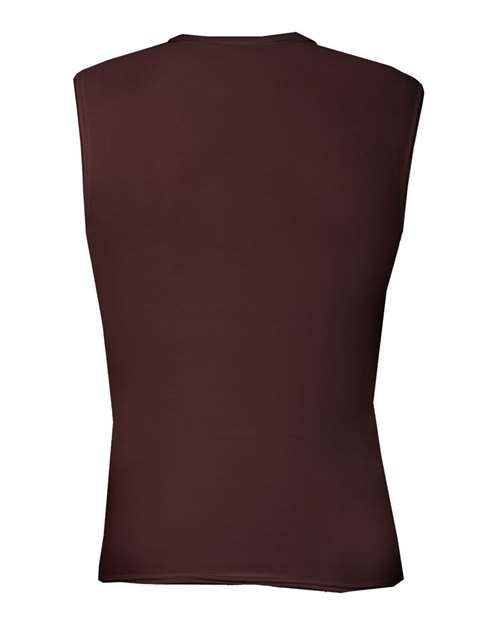 Badger 4631 Men's Pro-Compression Sleeveless T-Shirt - Maroon - back