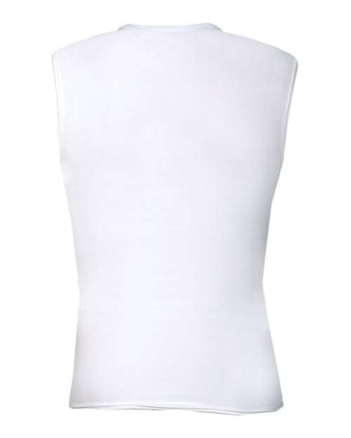 Badger 4631 Men's Pro-Compression Sleeveless T-Shirt - White - back