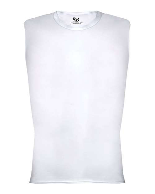 Badger 4631 Men's Pro-Compression Sleeveless T-Shirt - White - front