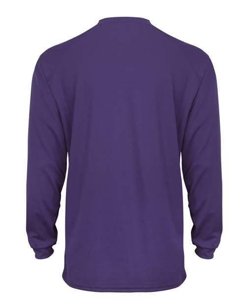 Badger 4804 Men's B-Tech Cotton-Feel Long Sleeve T-Shirt - Purple - back
