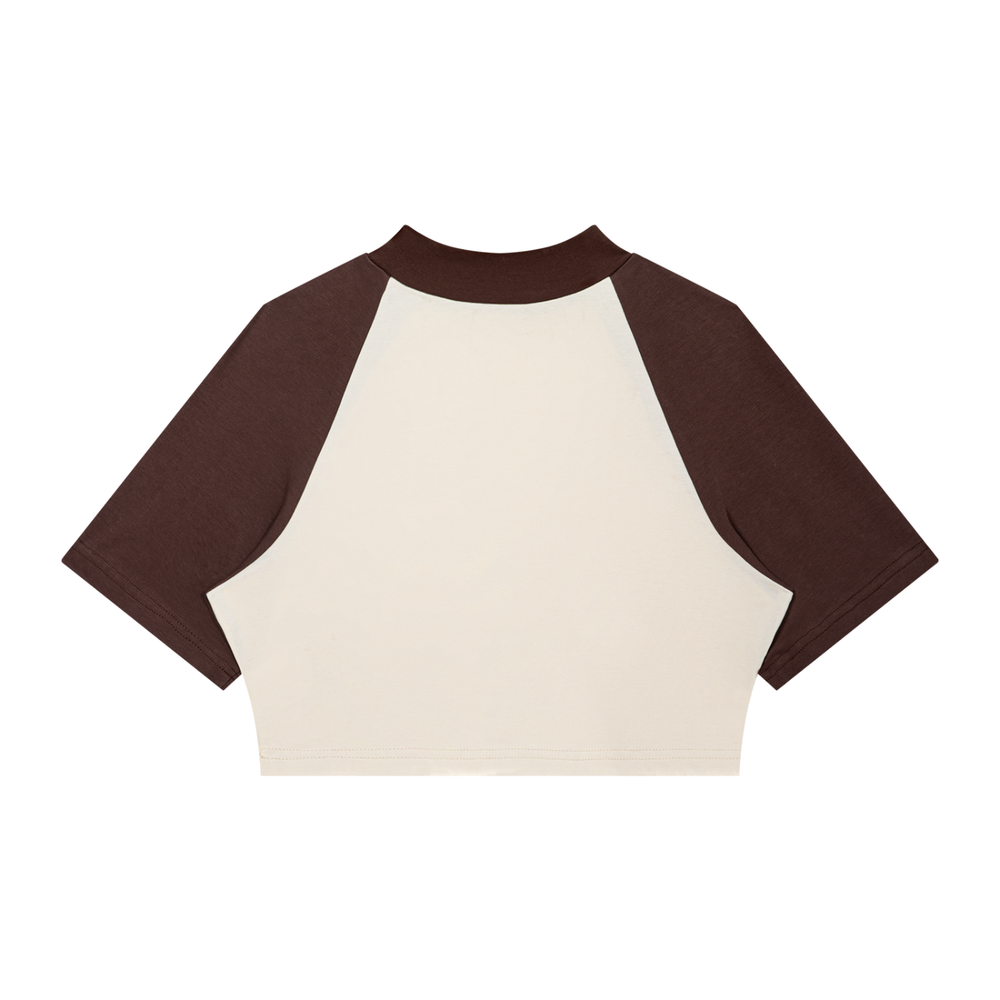 Built Not Bestowed Edition Women’s Color Block Raglan Crop T-Shirt