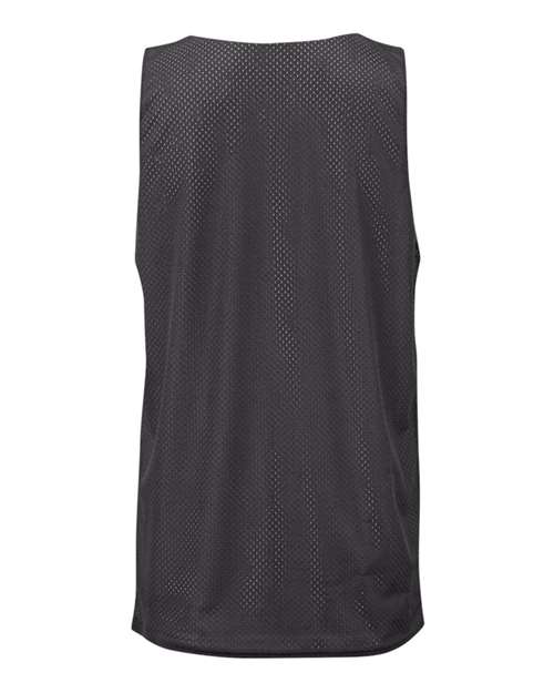 Badger 2529 Youth Pro Mesh Reversible Tank Top - Graphite/ White - back