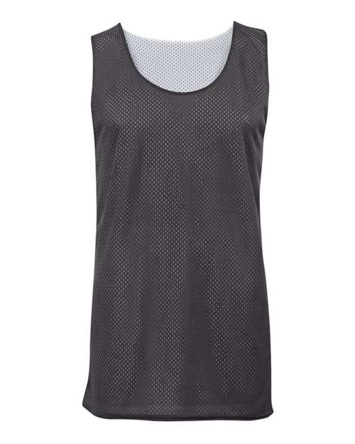 Badger 2529 Youth Pro Mesh Reversible Tank Top - Graphite/ White - front