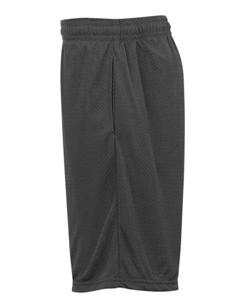 Badger 7219 Men's Pro Mesh 9" Shorts with Pockets - Graphite - side