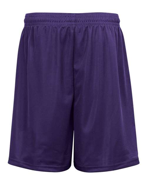 Badger 7239 Men's Mini Mesh 9'' Inseam Shorts - Purple - back