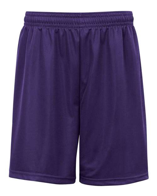 Badger 7239 Men's Mini Mesh 9'' Inseam Shorts - Purple - front