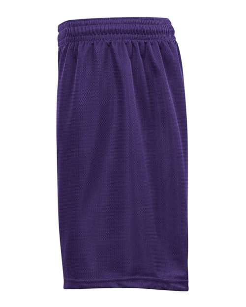 Badger 7239 Men's Mini Mesh 9'' Inseam Shorts - Purple - side