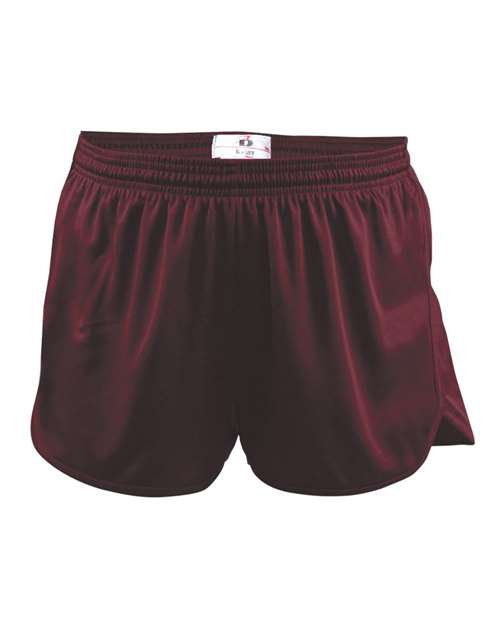 Alleson Athletic 7272 Men's B-Core Track Shorts - Maroon - front