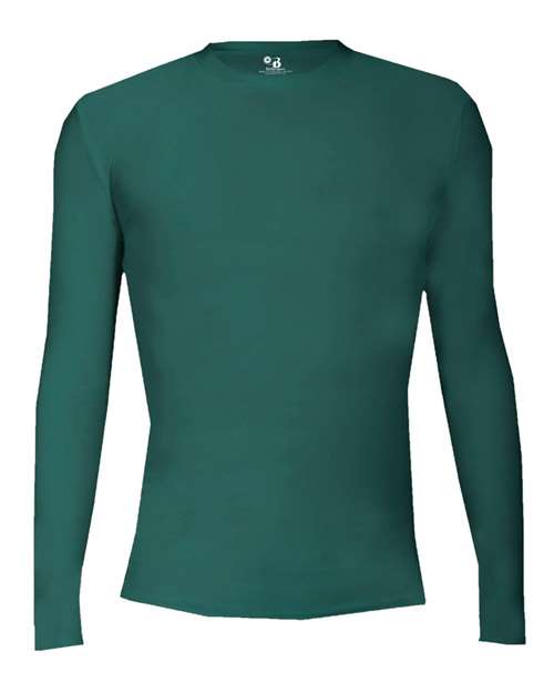 Badger 2605 Youth Pro-Compression Long Sleeve T-Shirt - Forest - front