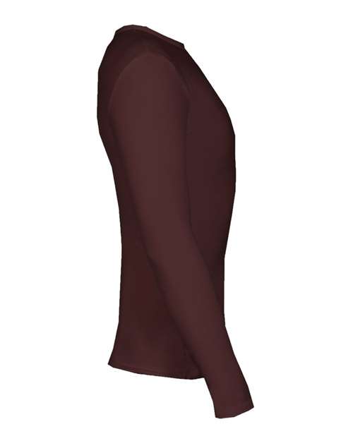 Badger 2605 Youth Pro-Compression Long Sleeve T-Shirt - Maroon - side