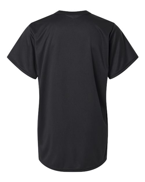 Alleson Athletic 2930 Youth B-Core Placket Jersey - Black - back