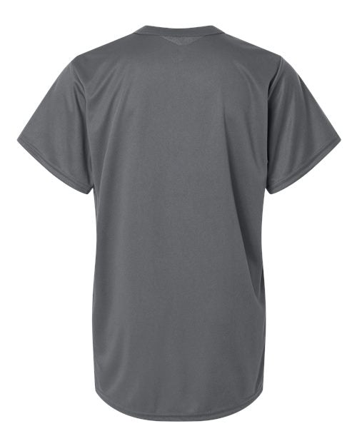 Alleson Athletic 2930 Youth B-Core Placket Jersey - Graphite - back