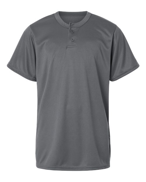 Alleson Athletic 2930 Youth B-Core Placket Jersey - Graphite - front