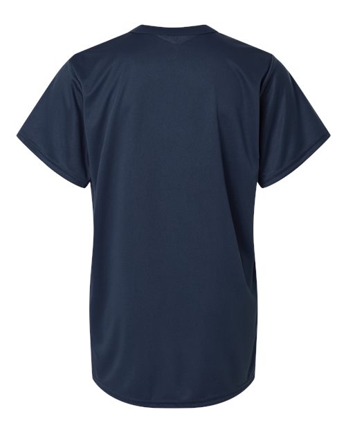 Alleson Athletic 2930 Youth B-Core Placket Jersey - Navy - back