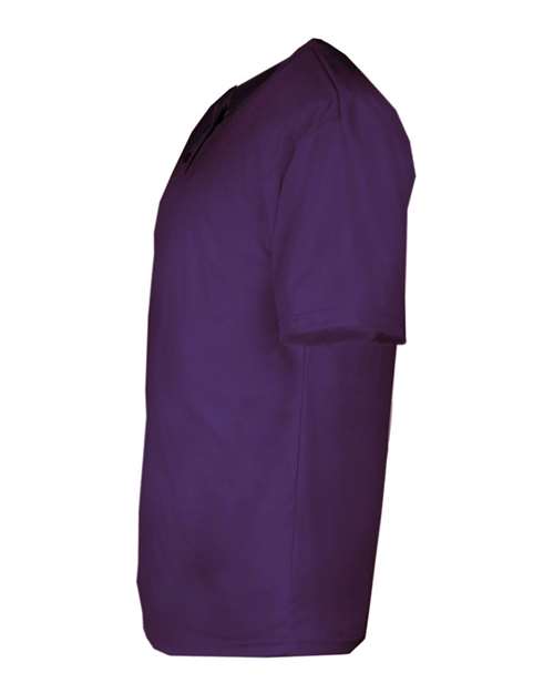 Alleson Athletic 2930 Youth B-Core Placket Jersey - Purple - side