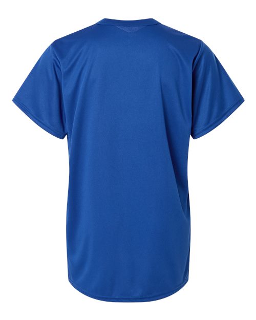 Alleson Athletic 2930 Youth B-Core Placket Jersey - Royal - back