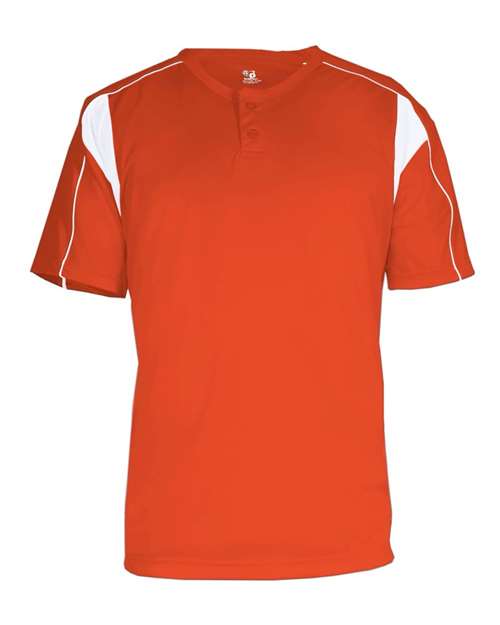 Alleson Athletic 2937 Youth B-Core Pro Placket Jersey - Burnt Orange/ White - front
