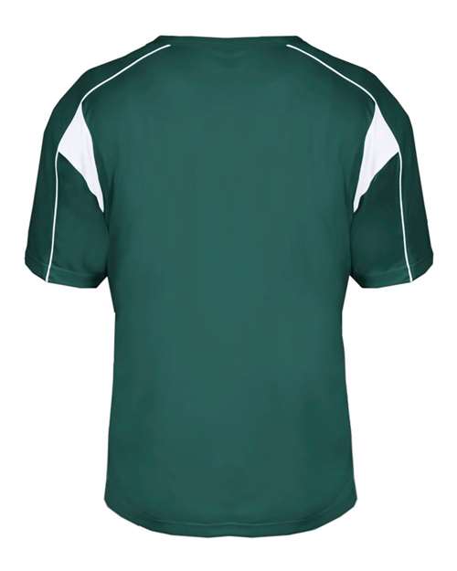 Alleson Athletic 2937 Youth B-Core Pro Placket Jersey - Forest/ White - back