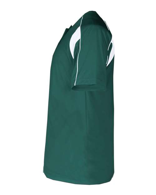 Alleson Athletic 2937 Youth B-Core Pro Placket Jersey - Forest/ White - side