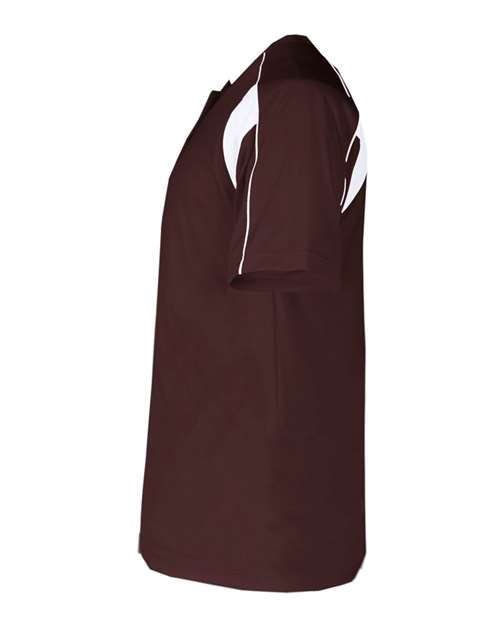 Alleson Athletic 2937 Youth B-Core Pro Placket Jersey - Maroon/ White - side