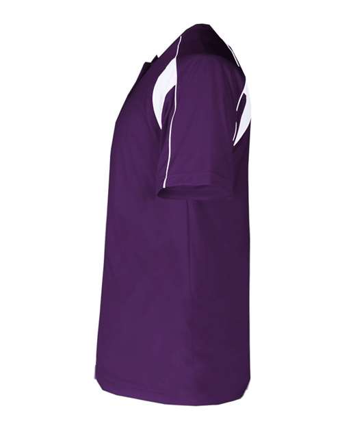 Alleson Athletic 2937 Youth B-Core Pro Placket Jersey - Purple/ White - side