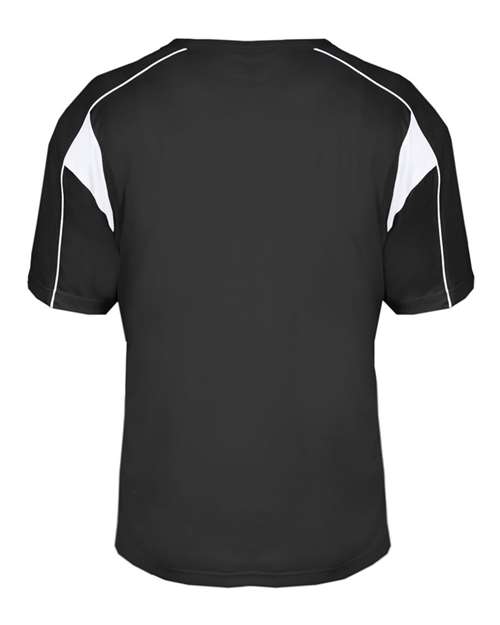 Alleson Athletic 7937 Men's B-Core Pro Placket Jersey - Black/ White - back