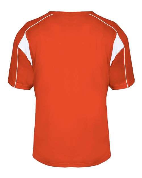 Alleson Athletic 7937 Men's B-Core Pro Placket Jersey - Burnt Orange/ White - back