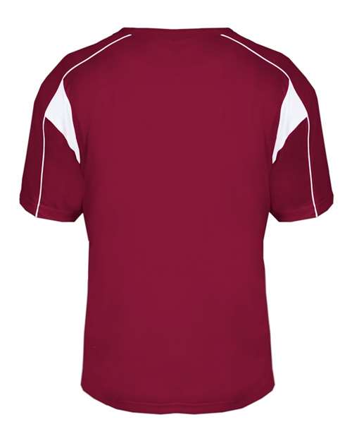 Alleson Athletic 7937 Men's B-Core Pro Placket Jersey - Cardinal/ White - back
