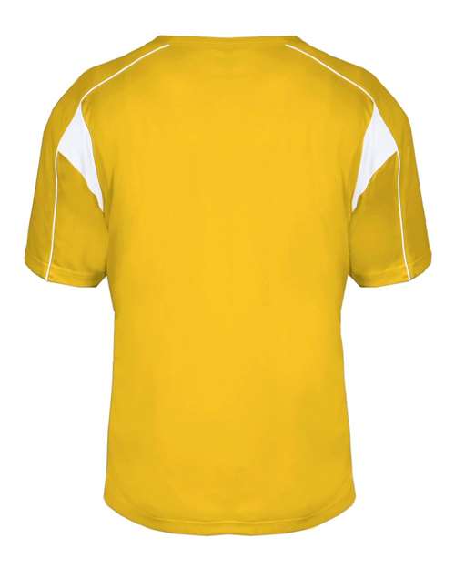 Alleson Athletic 7937 Men's B-Core Pro Placket Jersey - Gold/ White - back