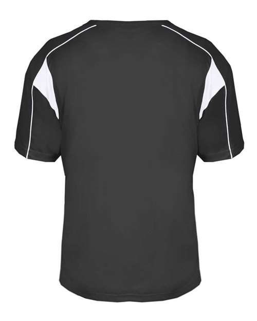 Alleson Athletic 7937 Men's B-Core Pro Placket Jersey - Graphite/ White - back
