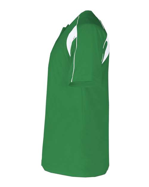 Alleson Athletic 7937 Men's B-Core Pro Placket Jersey - Kelly/ White - side