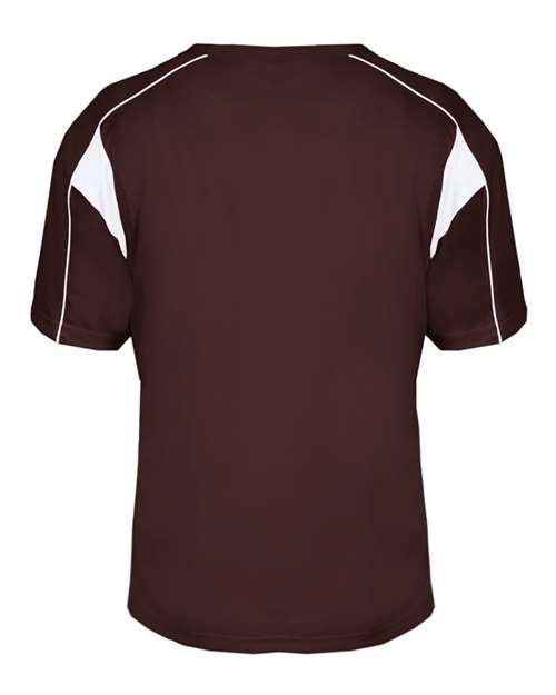 Alleson Athletic 7937 Men's B-Core Pro Placket Jersey - Maroon/ White - back