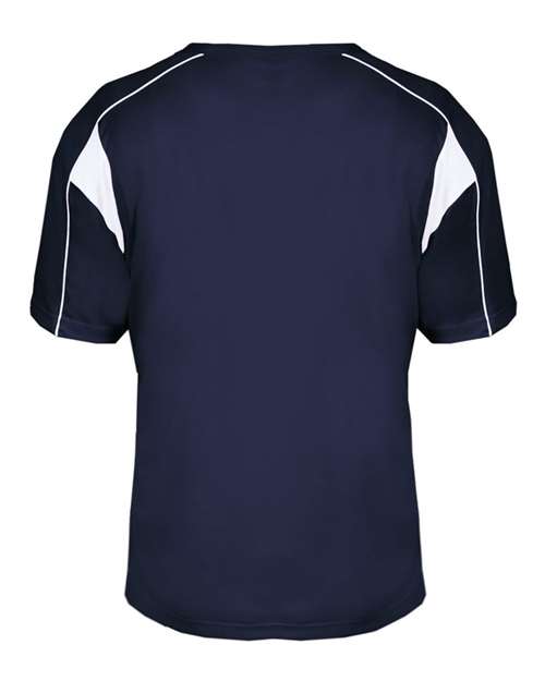 Alleson Athletic 7937 Men's B-Core Pro Placket Jersey - Navy/ White - back