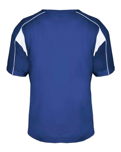Alleson Athletic 7937 Men's B-Core Pro Placket Jersey - Royal/ White - back