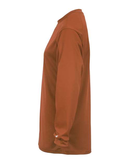 Badger 4104 Unisex B-Core Long Sleeve T-Shirt - Texas Orange - side