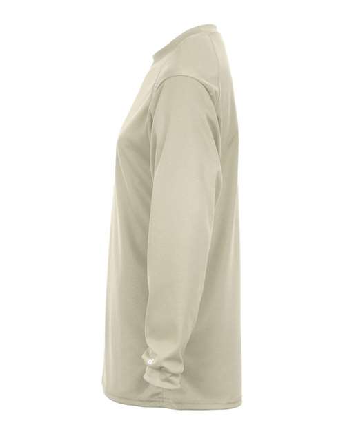 Badger 4104 Unisex B-Core Long Sleeve T-Shirt - Sand - side