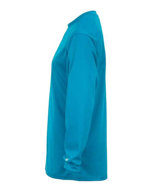 Badger 4104 Unisex B-Core Long Sleeve T-Shirt - Electric Blue - side