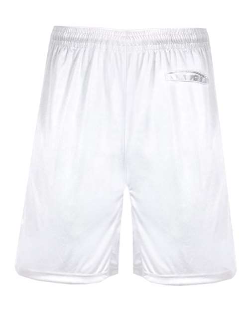 Badger 4110 Men's BT5 9" Inseam Trainer Shorts - White - back