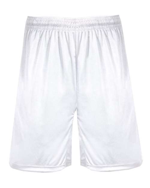 Badger 4110 Men's BT5 9" Inseam Trainer Shorts - White - front
